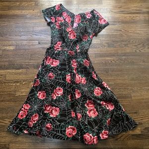 Vanity Fair Dress in Pink Spider Web by Vixen